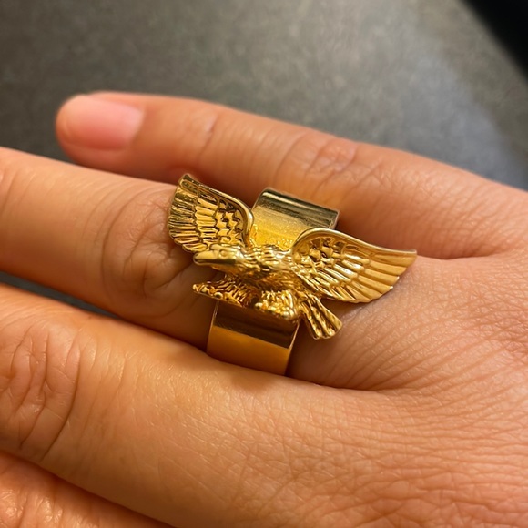 Ann Hand Gold Eagle Ring Size 10 - Picture 1 of 12
